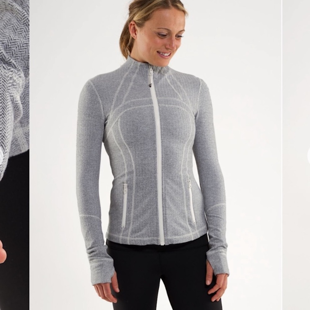 Lululemon Define Jacket Rare Size 10 Ghost Herringbone